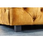 Design ágy Laney 160 x 200 cm mustársárga bársony