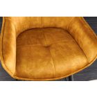 Design bárszék Natasha mustársárga bársony