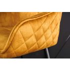 Design bárszék Natasha mustársárga bársony