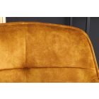 Design bárszék Natasha mustársárga bársony