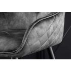 Design bárszék Natasha szürke bársony