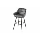 Design bárszék Natasha szürke bársony