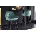 Design bárszék Natasha petrol bársony