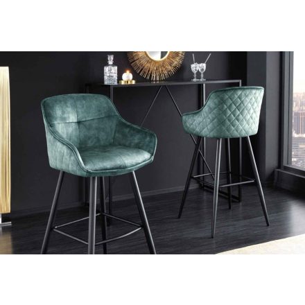 Design bárszék Natasha petrol bársony