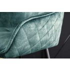 Design bárszék Natasha petrol bársony