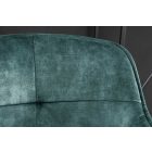 Design bárszék Natasha petrol bársony