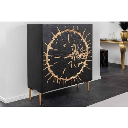 Design magas komód Dalton 120 cm fekete mangó