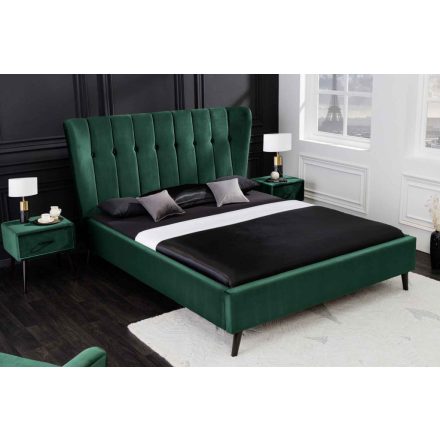 Design ágy Violetta 160 x 200 cm sötétzöld bársony
