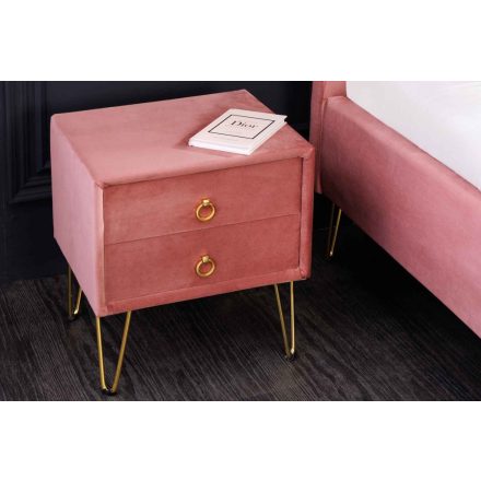 Design éjjeliszekrény Palmira 45 cm rózsaszín