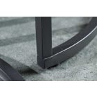 Kerek oldalsó asztal szett Latrisha fekete marvány utánzata - 2 részes 