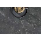 Kerek oldalsó asztal szett Latrisha fekete marvány utánzata - 2 részes 