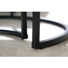 Dohányzóasztal szett Latrisha fekete márvány utánzata - 2 részes