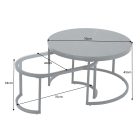 Dohányzóasztal szett Latrisha fekete márvány utánzata - 2 részes