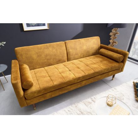 Design ágyazható kanapé Walvia 196 cm mustársárga