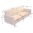 Design ágyazható kanapé Walvia 196 cm mustársárga