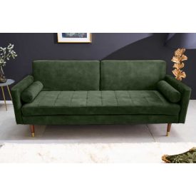 Design ágyazható kanapé Walvia 196 cm zöld