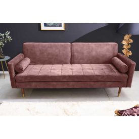 Design ágyazható kanapé Walvia 196 cm rózsaszín