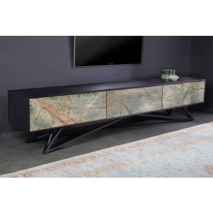 Design TV asztal Quillon 200 cm természetes kő furnérral