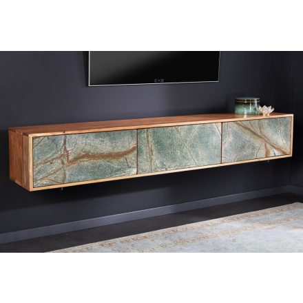 Design függő TV asztal Quillon 160 cm természetes kőből