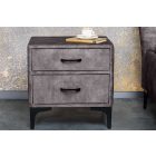 Design éjjeliszekrény Bailey sötétszürke bársony