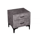 Design éjjeliszekrény Bailey sötétszürke bársony