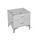 Design éjjeliszekrény Bailey sötétszürke bársony