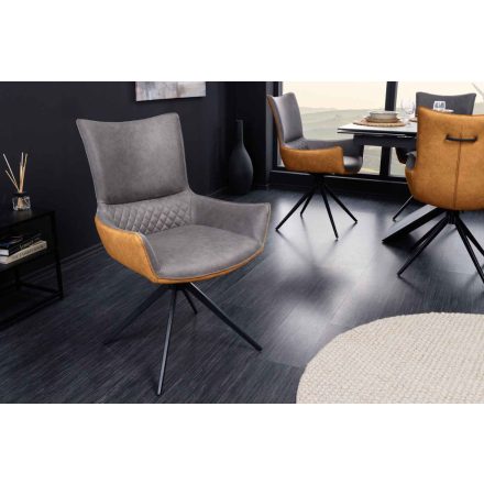 Design forgószék Wendell szürke / barna