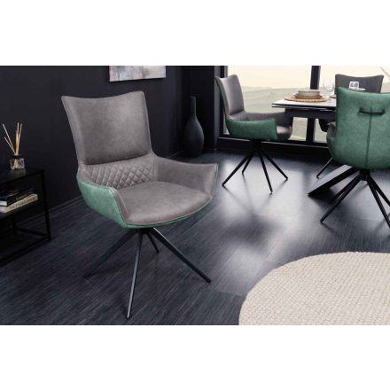 Design forgószék Wendell szürke / zöld