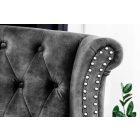 Design fotel Chesterfield szürke bársony