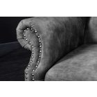 Design fotel Chesterfield szürke bársony