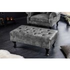 Design puff Chesterfield szürke bársony