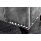 Design puff Chesterfield szürke bársony