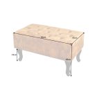 Design puff Chesterfield szürke bársony