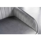 Design ülőpad Esmeralda 160 cm ezüstszürke bársony