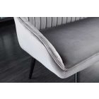 Design ülőpad Esmeralda 160 cm ezüstszürke bársony