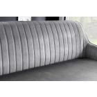 Design ülőpad Esmeralda 160 cm ezüstszürke bársony