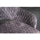 Design ülőpad Laney 162 cm szürke bársony