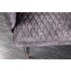 Design ülőpad Laney 162 cm szürke bársony