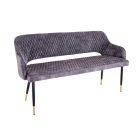 Design ülőpad Laney 162 cm szürke bársony