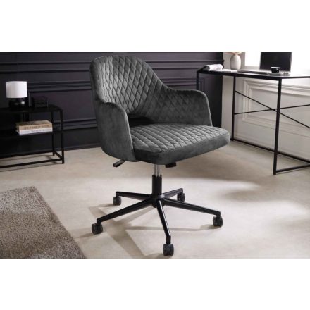 Design irodai szék Laney szürke bársony