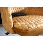 Design irodai szék Laney mustársárga bársony