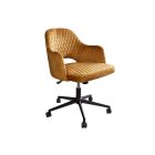 Design irodai szék Laney mustársárga bársony