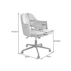 Design irodai szék Laney mustársárga bársony