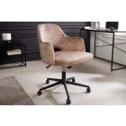 Design irodai szék Laney szürkés bézs bársony