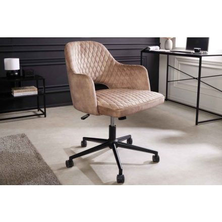 Design irodai szék Laney szürke-bézs bársony