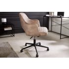 Design irodai szék Laney szürkés bézs bársony