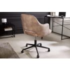 Design irodai szék Laney szürkés bézs bársony