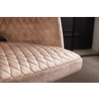 Design irodai szék Laney szürkés bézs bársony