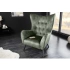 Design fotel Rotterdam zöld bársony