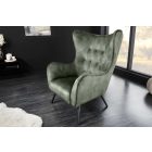 Design fotel Rotterdam zöld bársony